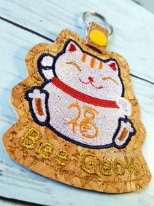 Fortune Cat Keyfob Keychain