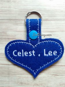 A heart shaped key tag for a lovely girl.