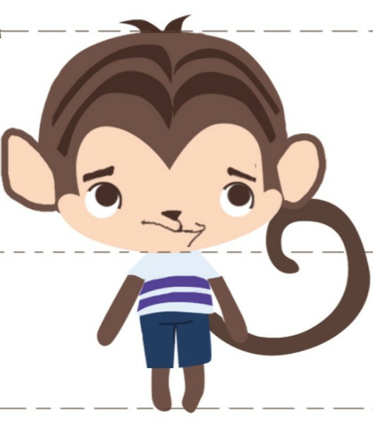 A cheeky looking monkey mascot, customised for a final year end project.