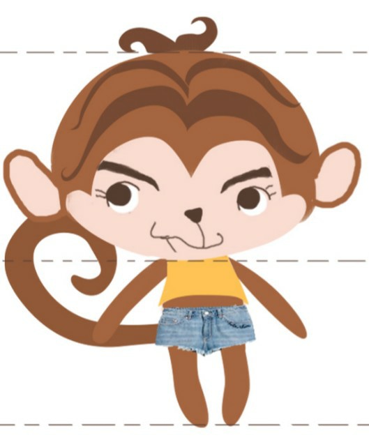 A sweet girl monkey mascot! 