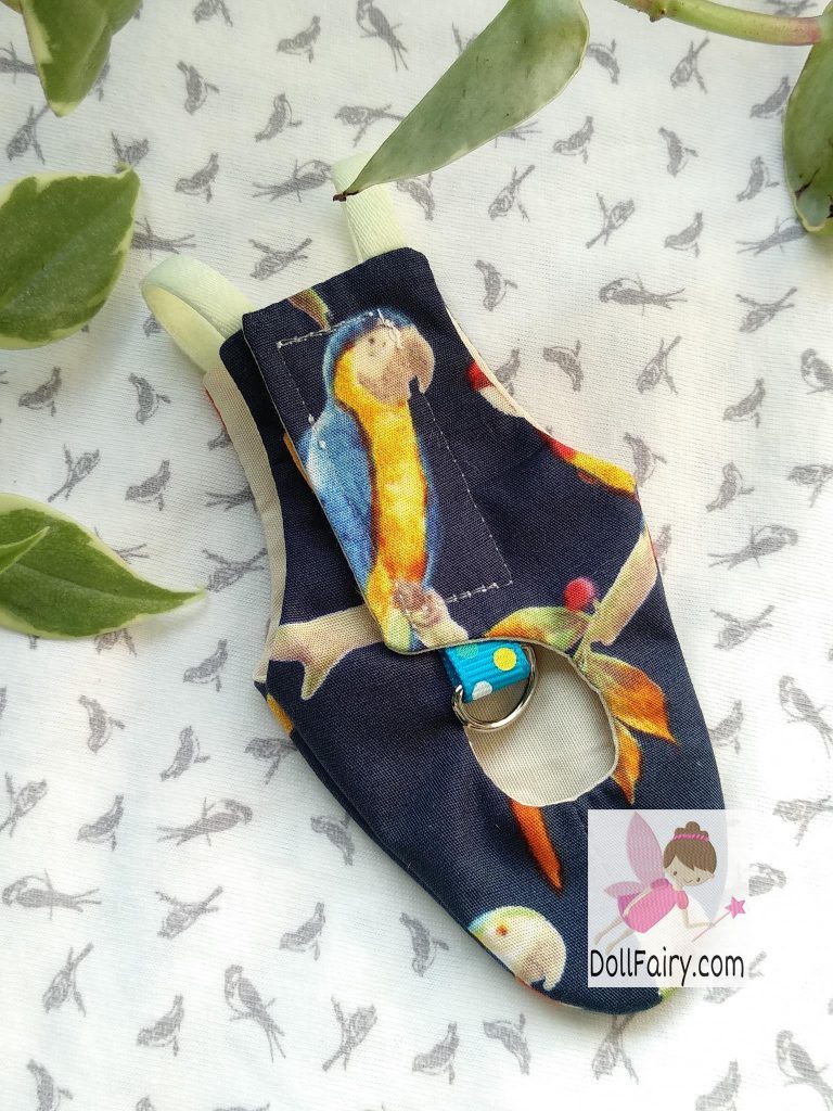 Macaw Print Bird Diaper Flight Suit