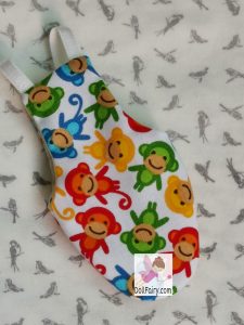 Mango Green Cheek Conure Monkey Print Bird Diaper Flight Suit