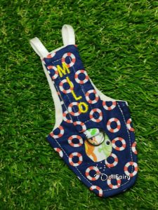 Milo Bird Diaper Flight Suit With Life Buoy Print