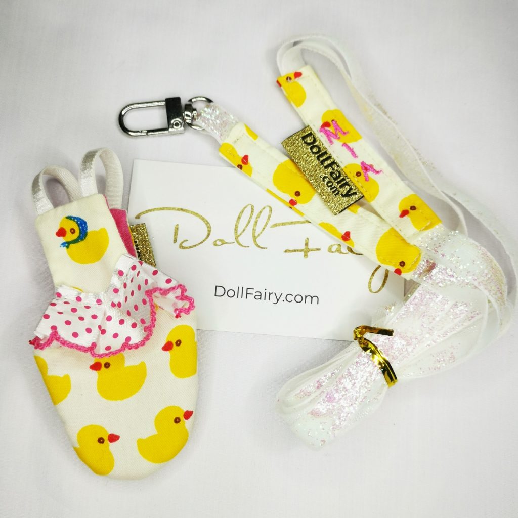 Cute Duckie Print Bird Diaper Flight Suit For Lovebird